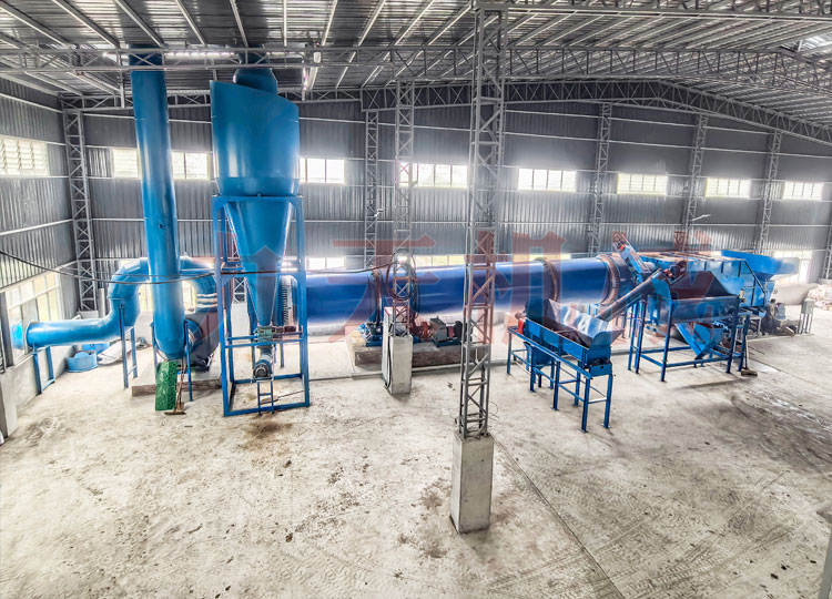 廣東東莞醬油渣烘干生產(chǎn)線現(xiàn)場